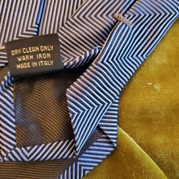 Ermenegildo Zenga blue silk men's necktie - Picture 6 of 10